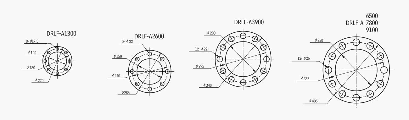 DRLF系列大流量回油过滤器链接尺寸2