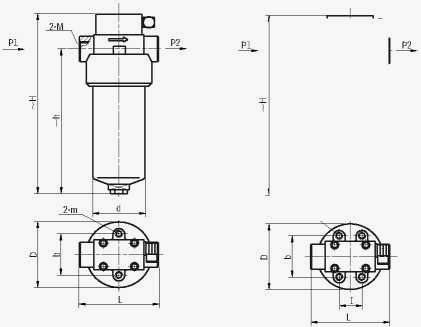 ZU-H、QU-H系列压力管路过滤器管路连接